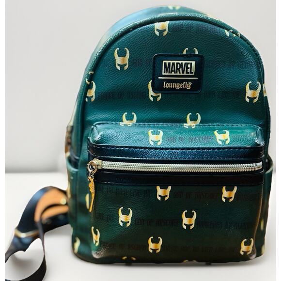 Loungefly Marvel Loki God of Mischief Mini Backpack FYE Exclusive READ main image 16